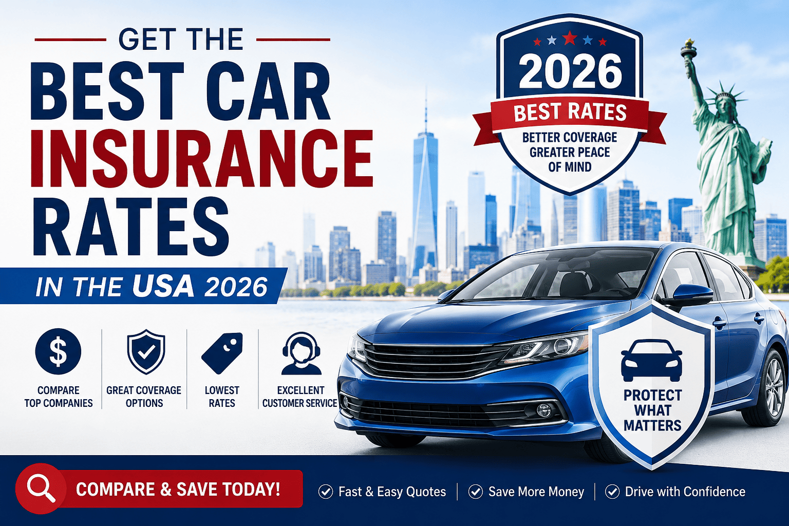 Get the Best Car Insurance Rates in the USA 2026